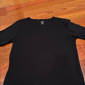 Ladies size Xl black j crew short sleeve perfect fit tshirt